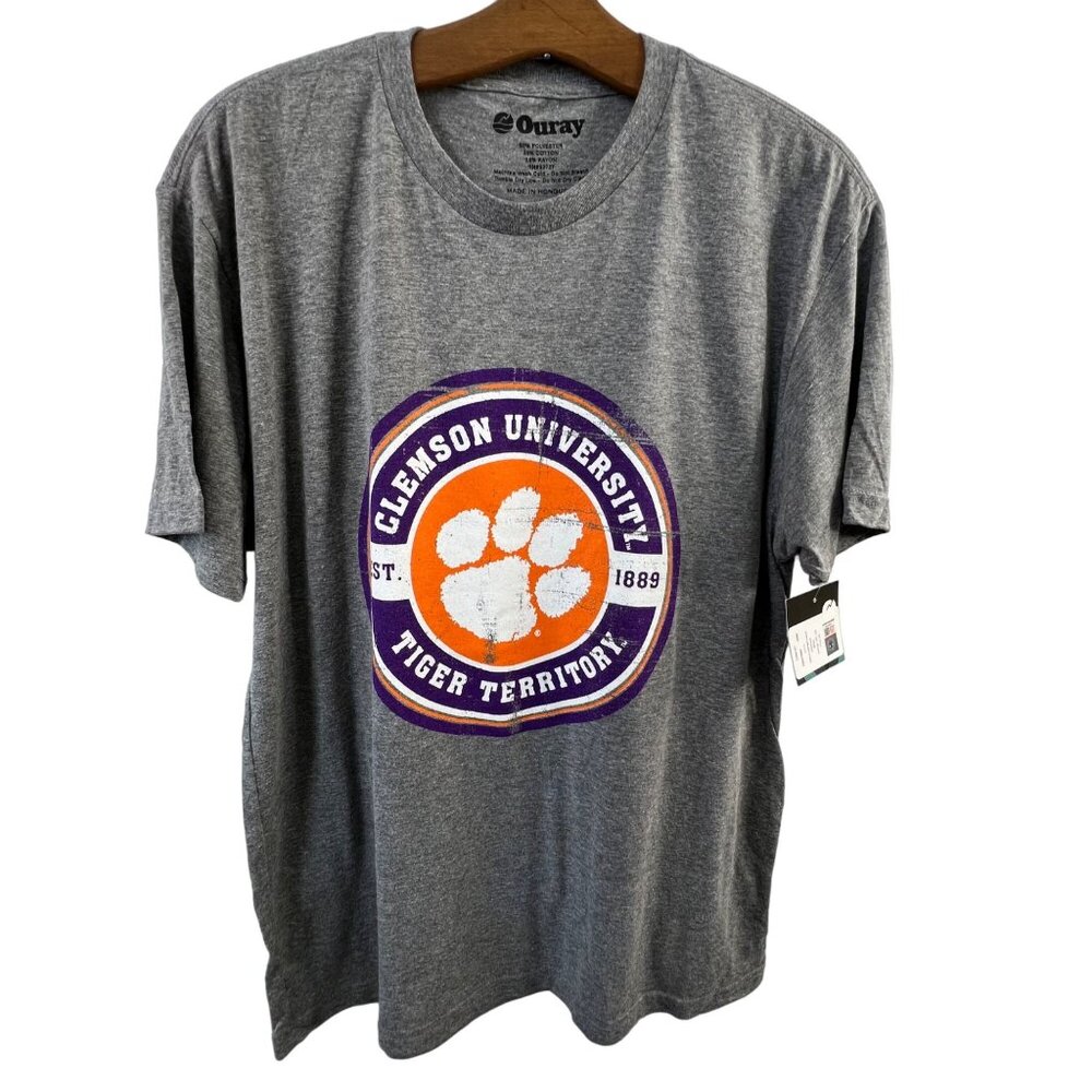 Ouray Tri Blend TShirt Size Large Clemson Tigers Crewneck Premium Heather NEW